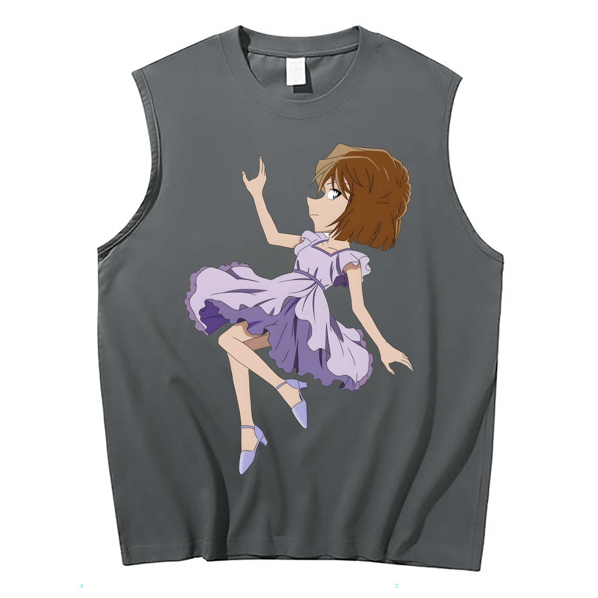 （画像用） 名探偵コナン 灰原 哀 はいばら あい Detective Conan Anita Hailey、Vi Graythorn Haibara Ai コットン100％タンクトップ（フロントプリント）